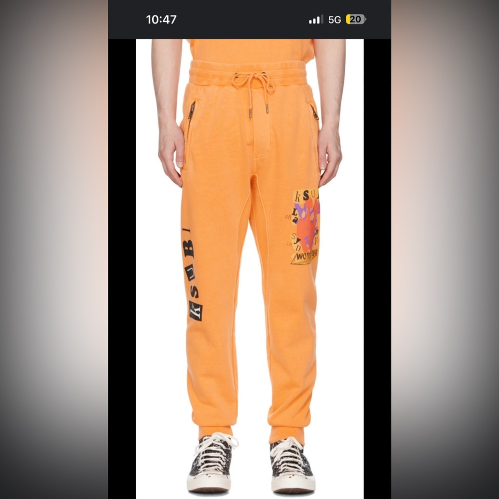 Ksubi orange sweatpants